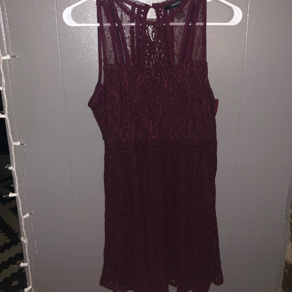 Forever 21 maroon lace dress!!